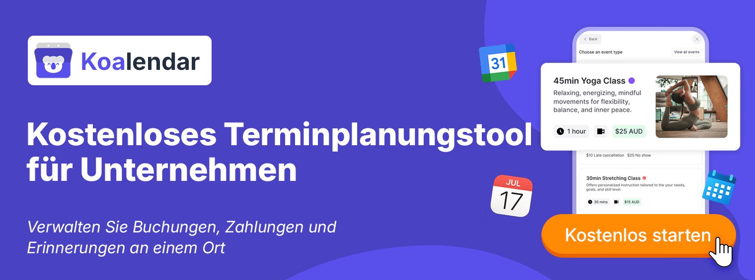 Koalendar Buchungs- und Terminplanungssoftware für Elektriker